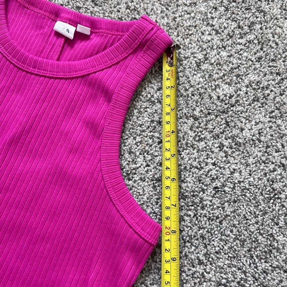 Gap Women’s Dark Pink Soft Knit Ribbed Dress Sleeveless Dress In Size XS - Picture 5 of 9